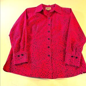 Gold label investment petites women’s button down blouse